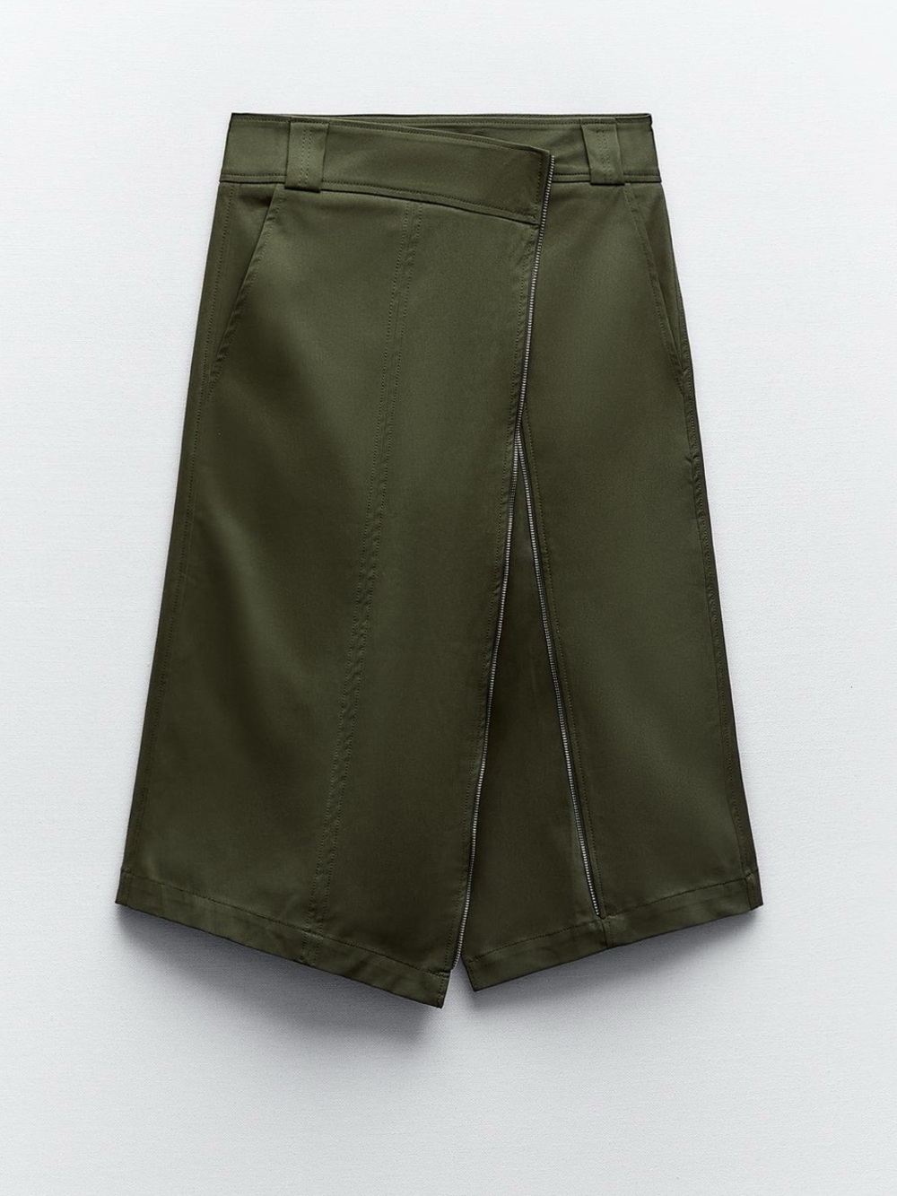 Zara Zippered Assymetrical Skirt